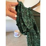 Faeriesty Green Sequin Mermaid Dress with Side Slit Size XSmall Photo 4