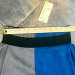 New! NWT Tao Wei Mi Meng Color Block Patchwork Skirt Large Blue Photo 1