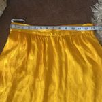 VNTG 100% SILK YELLOW ANIMAL PRINT MAXI SKRT SIDE BUTTON W/HOOK&EYE CLOSURE BOHO Size 8 Photo 13