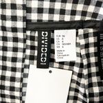 H&M Wrap Front Ruffle Hem Gingham Mini Skirt Black White 6 Photo 1