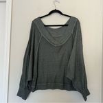 Free People We The Free  Westend Thermal Waffle Top Size Large in Green Photo 5