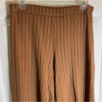 People of Leisure Brown Ribbed organic Cotton Women's Wide Leg Pants Size XL Photo 3