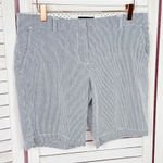Tommy Hilfiger  Pinstripe‎ Seersucker Bermuda Shorts Blue White 8 Photo 0