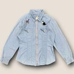 Vintage 90ās Embroidered Cats Denim Jean Jacket Blue Size M Photo 0