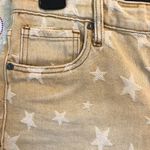 Kut From The Kloth NEW Jane High Rise Star Print Jean Shorts Tan 00 Embroidered Photo 4