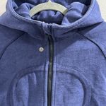 Lululemon Size 4 Blue Scuba Long Sleeve Full Zip Hoodie Thumb Holes Performance Photo 3