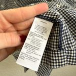 Madewell  Embroidered Gingham Shirred Puff-Sleeve Top Blouse Black White S Photo 6