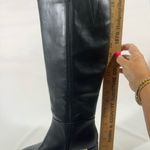 XOXO KENDAL LEATHER TALL BOOT WITH GOLD HEEL ACCENT ZIP WOMEN SZ 10M BLACK NEW Photo 13