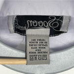 Rhinestone Long Sleeve Cropped Button Front Shirt Women Small Spoon Jeans Silver Photo 6