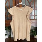 Nation Ltd  Paulette Women's Ruffle Sleeve Top - Casual‎ Knit Tee, Neutral Photo 1