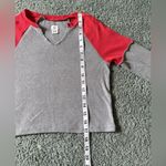 BDG Long Sleeve Ribbed Red Gray Size M 90s Photo 2
