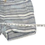 Artisan NY Women's Linen Striped Blue & White Casual Shorts Size 10 Photo 3