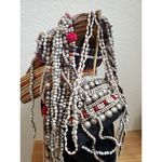 VTG Tribal Headdress Traditional Thai Ulo Akha Hill Beads Shells Yarn Hand Made Photo 13