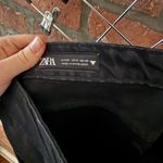 ZARA  women black/leather jeans straight leg Photo 1