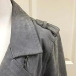 BLANK NYC Cloud Grey Suede Moto Jacket Photo 11