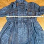 Anna Sui  Sheer Lace 3/4 Sleeve Blouse Boho Romantic Size 2 Photo 5