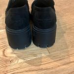 ASOS  DESIGN Storm chunky mid heeled loafers in black suedette Photo 4