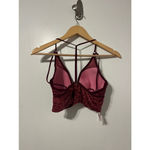 PINK - Victoria's Secret Victoria’s Secret PINK Burgundy Velvet Floral Bralette Top Size Medium Photo 1