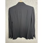 L'Agence  Womens Blazer Size 6 Black One Button Lined Relaxed Solid Pockets Work Photo 4