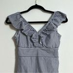 aava Oceane Retro Blue White Striped Ruffle V Photo 1