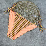 Aerie Cheeky Side Tie Retro Stripe Bikini Bottom Size XL Photo 1