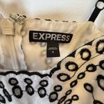 EXPRESS Tiered Eyelet Cotton Fit And Flare Dress Black & White Women’s Size 4 Photo 12