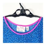 Oscar de la Renta MISS O By x Neiman Marcus 100% Silk Blue Confetti Top Small Photo 3