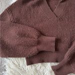 Miss Love  Brown Collar Crop Sweater Photo 3