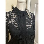 J.Crew Black Lace Mockneck Top Long Sleeve Victorian $128 0 Photo 2