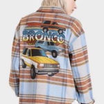 Bronco Ford plaid shirt size small Blue Photo 0