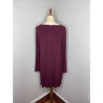 Peruvian Connection ‎ Solid Red Long Sleeve Kneelength Pockets Dress M Photo 2