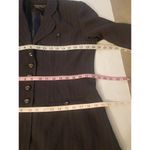 Adolfo Atelier Womens Blazer Jacket Size 12 Petite Pinstripe Vintage Gray Office Photo 10