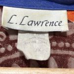 VTG Lawrence Women Button Blazer Jacket 2X Multicolor Floral Abstract Artsy Red Photo 4