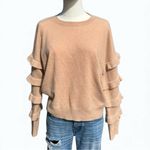 Antonio Melani  Cashmere Ruffle Sleeve Sweater L - Elegant Layering Staple Photo 1