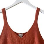 A New Day Burnt Orange Cropped Knit V-Neck Sleeveless Womens’ Tank Top L # 1507 Photo 1