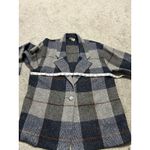 JOHN MEYER VINTAGE PLAID EQUESTRIAN BLAZER Barn coat Size 10 VTG Blue Photo 2