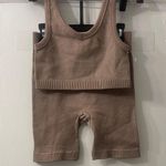 Two Piece Workout Outfit Brown Size 00 Photo 0