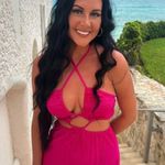 Pink Backless Halter Dress Size XS Photo 1