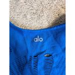 Alo Yoga  Women's Blue Cut Out Workout Tank Top Standard Size S Sleeveless Photo 3