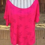 Happening in the present 💜 pink bird top Photo 0