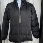 Daisy Black Quilted Puffer Jacket with High Collar Photo 0