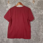 FIGS Technical Collection V-Neck Top One Pocket Catarina Burgundy Size Xl Women Photo 2