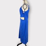 Walter Baker Ryanne Dress Women's XL Blue Asymmetric Cutout Bodycon Midi Photo 3
