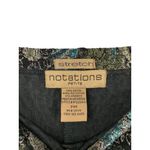 Notations  Petite Stretch Midi Skirt PM Multicolor Floral Paisley Pattern Rayon P Photo 4