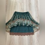 Elie Tahari Vintage  Green Floral Skater Skirt Photo 1