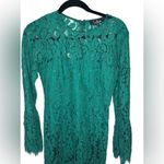 Lulus  Enrapturing Elegance Green Lace Long Sleeve Midi Dress Size Small Photo 4