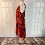 Hinge brown floral cinched waist sundress size medium Photo 5