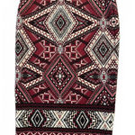 BCX Women's Junior's Skirt Size XS Extra Small Midi Colorful Burgundy Black Photo 0