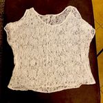 Torrid  White Lace Short Sleeve Cold Shoulder Top Photo 5