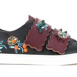 Fendi scalloped floral embroidered Grip strap sneaker trainers size IT39.5 US9.5 Photo 1